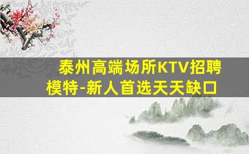 泰州高端场所KTV招聘模特-新人首选天天缺口
